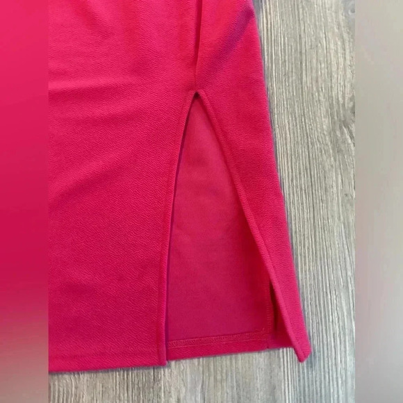SHEIN Women's BAE Slit Knee-Length Bodycon Dress Size XS Hot Pink it is NWOT - Picture 4 of 11